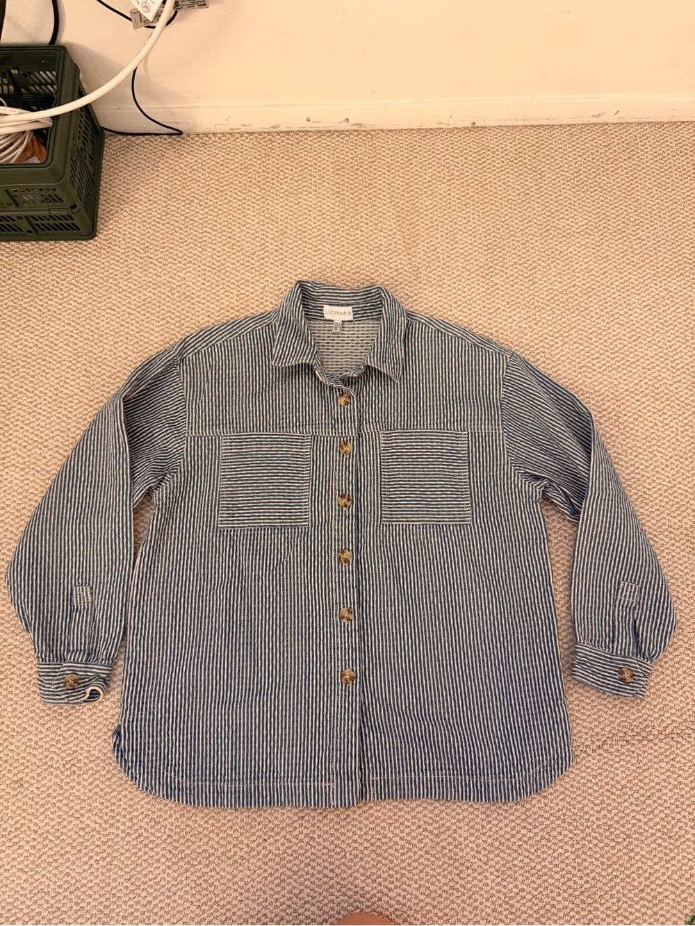 Lucy Paris Blue & White Striped Shirt